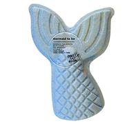Holler and Glow Mermaid to Be Mermaid Tail Shaped Bath Bomb - Sea Minerals & Vitamin C Infused, Soft Jasmine Scented - 100% Vegan & Cruelty-Free, Ocean Vibes for Relaxation, 150g