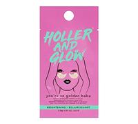 Holler and Glow You're So Golden Babe Glitter Hydrogel Under Eye Masks, Brightening & Hydrating Eye Patches with Vitamin C & Cica, Gold Glitter Sparkle for Radiant, De-Puffed Eyes, 2.5g
