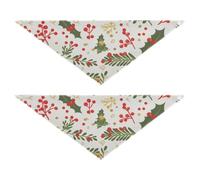 Hollies and Berries Dog Neckwear Pet Fashion Accessories 2 Packs for Outdoor Wear Pets at Different Stages 25 1 × 9 8in