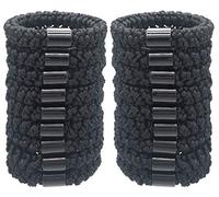 HOLLIHI 20 Pieces Large Hair Ties Pony Ponytail Holders for Thick Hair - Stretchy Elastics Hair Bands Boutique Woven Ropes for Women and Girls, Black