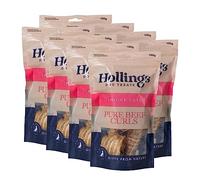 Hollings Beef Curls Dog Treats, All Natural Grain Free & Easily Digestible Air Dried Treats for Adult Dogs, Made From 100% Beef Trachea, 100g - Pack of 8