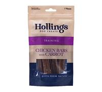 Hollings Chicken Bars with Carrot Dog Treats, 100% Natural Training Treats for Adult Dogs, 100% Gluten Free & High in Protein, Pack of 1 (7 Pieces)