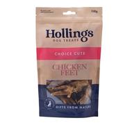 Hollings Chicken Feet Dog Treats, 100% Natural & Crunchy Treats for Adult Dogs, Grain Free & High in Protein 100g (Pack of 8)