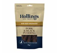 Hollings Gourmet Pork & Black Pudding Sausages Dog Treats, Delicious, Nutritious Air Dried Chews for Adult Dogs, 100% Gluten Free & Made wit