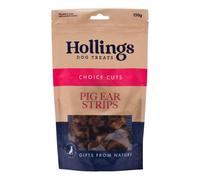 Hollings Pig Ear Strips Dog Treats, 100% Natural Air Dried Long Lastin