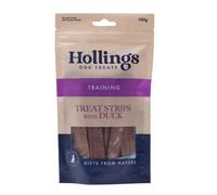 Hollings Treat Strips with Duck Dog Training Treats, 100% Natural, Air Dried Duck Strips for Adult Dogs, Gluten Free & High in Protein 100g (Pack of 12)