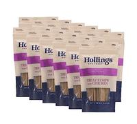 Hollings Treat Strips with Chicken Dog Training Treats, 100% Natural, Air Dried Chicken Strips for Adult Dogs, Gluten Free & High in Protein 100g (Pack of 12)