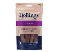 Hollings Treat Strips with Duck Dog Training Treats, 100% Natural, Air Dried Duck Strips for Adult Dogs, Gluten Free & High in Protein (100g)