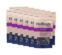 Hollings Treat Strips with Venison Dog Training Treats, 100% Natural, Air Dried Venison Strips for Adult Dogs, Gluten Free & High in Protein 100g (60 Pack)