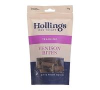 Hollings Venison Bites Dog Training Treats, Delicious Venison Treats for Adult Dogs, High in Protein & Made with 100% Natural Ingredients (75g)