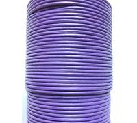 Hollis 2mm Round Quality Real Cows Leather Purple Leather Cord Jewellery Making Cord Thread Wire String Thong (3 metres)