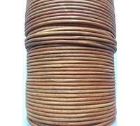 Hollis 4mm Round Quality Real Cows Leather Antique Natural Leather Cord Jewellery Making Cord Thread Wire String Thong (4 metres)
