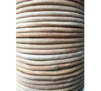 Hollis 4mm Round Quality Real Cows Leather Natural Leather Cord Jewellery Making Cord Thread Wire String Thong (5 metres)