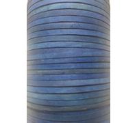 Hollis Flat 3mm Quality Real Cows Leather Antique Blue Leather Cord Jewellery Making Cord Thread Wire String Thong (10 Metre)