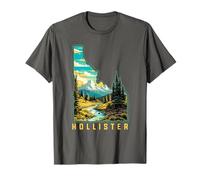 Hollister Idaho State Outdoor Nature Graphic T-Shirt