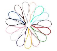 Hollosport Bungee Puppy Collars for Sand Various Adjustable ID Loops for Newborn Puppies and Kittens Multicolor Leashes Bulk for Whelping, 6 inch, 15