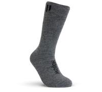 HOLLOW Alpaca Boot Socks for Men and Women, Moisture Wicking Alpaca Socks for Hiking, Running, Temperature Regulating, Grey (1 Pack), 10.5-13