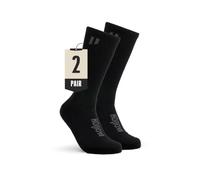 HOLLOW Alpaca Crew Socks for Men and Women, Moisture Wicking Alpaca Socks for Hiking, Running, Temperature Regulating, Black (2 Pack), 8-10