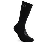HOLLOW Alpaca Crew Socks for Men and Women, Moisture Wicking Alpaca Socks for Hiking, Running, Temperature Regulating, Black, 8-10