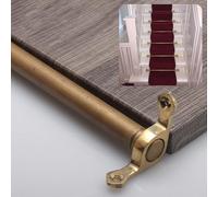 Hollow Brass Stair Rods Set for Carpet Safety, Secure Carpet Runners on Staircases in Libraries, Museums, Hotels, Easy Installation