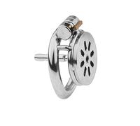 Hollow Breathable Stainless Steel Chastity Lock Metal Male Cage Chastity Device Beginner Cage to Prevent Erection Bondage Male Chastity Cage with Metal Short Conduit 45mm