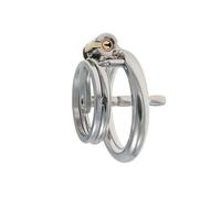 Hollow Breathable Stainless Steel Chastity Lock Metal Male Cage Chastity Device Beginner Cage to Prevent Erection Bondage Male Chastity Cage with Metal Long Conduit 55mm