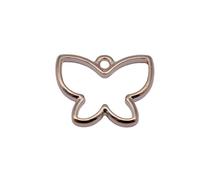Hollow Butterfly Charms For Macrame Accessories, 18x14mm, Kc Gold Color, 20 Pieces