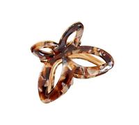 Hollow butterfly clip, versatile hair shark clip, lazy hair clip for autumn and winter(Brown tortoise)