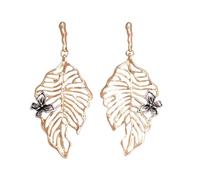 Hollow Butterfly Earrings for Women, Golden Carved Wing Dangle Ear Jewelry, Elegant Fairy Accessory For Dinner Vacation Daily Wear
