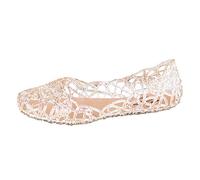 Hollow Casual Slip Pumps Summer Sandals in Flats on the Beach Women's Shoes Yellow 36, gold, 7 UK