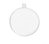 Hollow Clear Plastic Baubles for Seasonal Decor Customize with Your Favorite Trinkets (14cm)