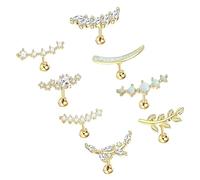 Hollow Crescents Earrings Stainless Steel Alloy Comfortable Designs for Casual Event Gift Giving Geometric Hollow Ear Cuffs Stainless Steel Gothic for Daily Wear