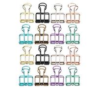 Hollow Dovetail Clip, Multi - Color Clips for Office and Study, Hollow Wire Paper Clips with Electroplating Finish, 16 - Piece Set in 8 Vibrant Colors for Organizing (S)