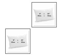 Hollow Fibre Cushion pads,Inners,scatters,Fillers,Stuffers for Home sofa Chair-Square/Rectangular Cushion Pads-Virgin Hollow fibre filled Bounce Back cushion pads in pack of 2,3 &4 (2, 12x20")
