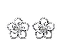 Hollow Flower Shaped Earrings Temperament Women's Earrings Earring for Women Studs (White, One Size)