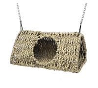 Hollow Gecko Hide with Seagrass Hammock & Chains for Reptiles