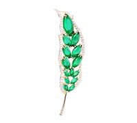 Hollow Green Leaf Brooch Elegant Medium Gender Pin Accessories Ladies Jewelry Clothing Accessories Brooch
