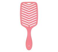 Hollow Hair Brush, Detangling Massage Brush for Fast Blow Drying, Wet Dry Use Hair Styling Comb for Women Men, Home Beauty Salon Hairdressing Brush with Comfortable Grip(Rose Red)