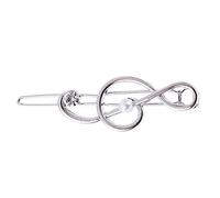 Hollow Hairpin Clip Note Crystal Hair Snap Clamp Ladies Girl Headwear Silver