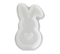 Hollow Heart Bunny Mold - Silicone Candle Epoxy Casting Ornament, Rabbit Relief Art Tool, Heat-Resistant Non-Stick | Elegant Resin Soap Plaster Mould for Wedding Party Home Decor Table Dinner Centerpi