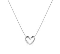 Hollow Heart-Shaped Snake Bone Necklace Simple And Fashionable Women'S Accessories For Parties Daily Wear Silver
