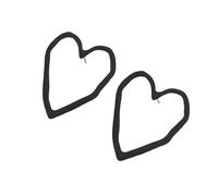 Hollow Heart Stud Earrings Creative Ear Accessories Heart Ear Studs Suitable for Teenage Young Fashion Lovers