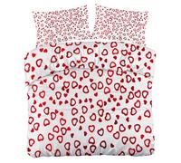 Hollow Hearts King Size Duvet Cover Sets, Romantic Style Bedding Set, 1 Soft and Comfortable Microfiber Quilt Cover and 2 Pillowcases 50×75, for Room Decor A908