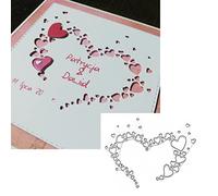 Hollow Hearts Metal Die Cuts,Love Heart Shape Strip Wedding Cutting Dies Stencils DIY Crafts Cards Cuts for DIY Embossing Card Making Photo Decorative Paper Dies Scrapbooking
