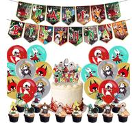 Hollow Knight Birthday Decorations Silksong Cake Topper Cupcake Toppers Banner Balloons Party Decorations Supplies for Game Fans