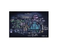 Hollow Knight RPG Game Map Poster Canvas Wall Room Decor Aesthetic School Supplies Paintings 08x12inch(20x30cm)