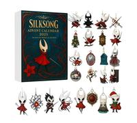 Hollow Knight Silksong Advent Calendar 2025, 24 Days Christmas Countdown Calendar with 2D Acrylic Hollow Knight Tree Ornaments, Keychain Pendant Collection, Ornament Advent Calendar Gift (1pcs)