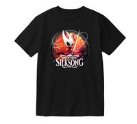 Hollow Knight Silksong Cotton T-Shirt Crewneck Short Sleeve Men Women Casual Fashion Tee (Black,XL)