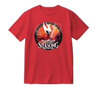 Hollow Knight Silksong Cotton T-Shirt Crewneck Short Sleeve Men Women Casual Fashion Tee (Red,XXL)
