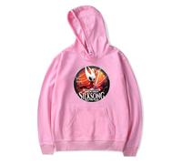 Hollow Knight Silksong Hoodie Women Men Long Sleeve Streetwear Hooded Pullover Sweatshirt (Pink,XXL)